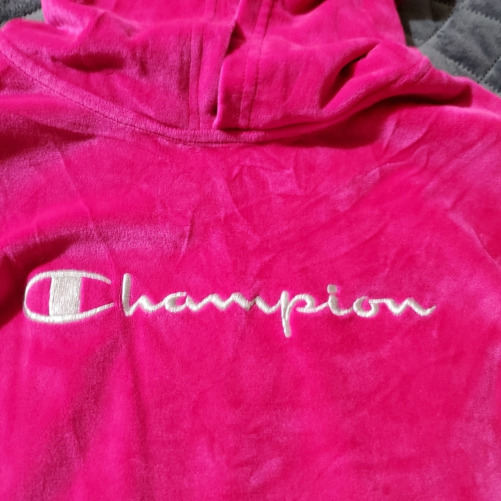 Girls Pink Champion Velour Sweatshirt,so soft and warm!